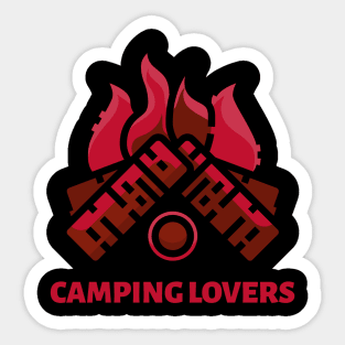 Camping Lovers Campfire Sticker